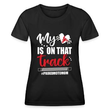 Motocross Mère Motocross Rider Motocross Maman - T-shirt sport Femme - noir - Devant - AI Model Female 172 light (172cm)