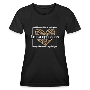 Krankenpflegerin Pflegekraft Krankenschwester - Frauen Funktions-T-Shirt - Schwarz - Vorne - AI Model Female 172 light (172cm)
