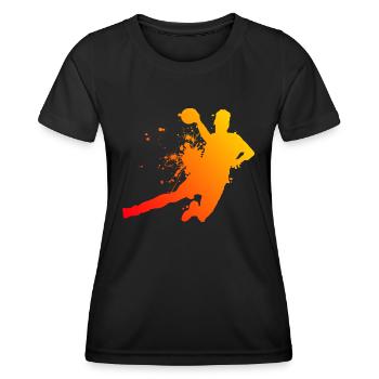 Handball Handball Handball Handball Hommes Handball - T-shirt sport Femme - noir - Devant - AI Model Female 172 light (172cm)
