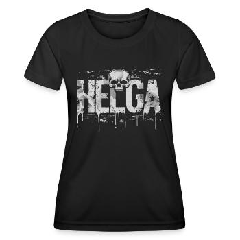Heavy Metal Helga - Frauen Funktions-T-Shirt - Schwarz - Vorne - AI Model Female 172 light (172cm)
