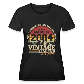 Hergestellt in 2004 Jahrgang Geburtstag Geschenk - Frauen Funktions-T-Shirt - Schwarz - Vorne - AI Model Female 172 light (172cm)
