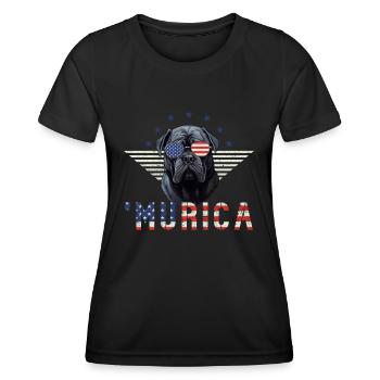 Mastiff Sunglasses Murica America Gift - Women's Functional T-Shirt - black - Front - AI Model Female 172 light (172cm)