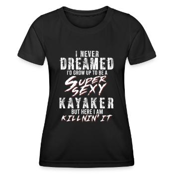 Super Sexy Kayaker Kayak Cadeau Canoë - T-shirt sport Femme - noir - Devant - AI Model Female 172 light (172cm)
