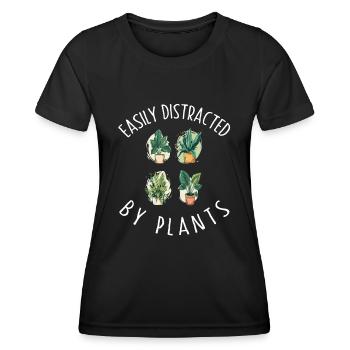 Facilement distrait par les plantes Garten Pflanzen - T-shirt sport Femme - noir - Devant - AI Model Female 172 light (172cm)