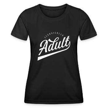 Cadeau d’anniversaire Tech Adulte 18 ans - T-shirt sport Femme - noir - Devant - AI Model Female 172 light (172cm)