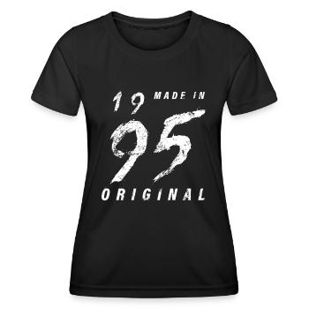 Made In 1995 Original Geburtstag Grunge Distressed - Frauen Funktions-T-Shirt - Schwarz - Vorne - AI Model Female 172 light (172cm)