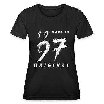 Made In 1997 Original Birthday Grunge Distressed - Women's Functional T-Shirt - black - Front - AI Model Female 172 light (172cm)
