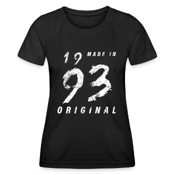 Made In 1993 Original Birthday Grunge Distressed - Women's Functional T-Shirt - black - Front - AI Model Female 172 light (172cm)