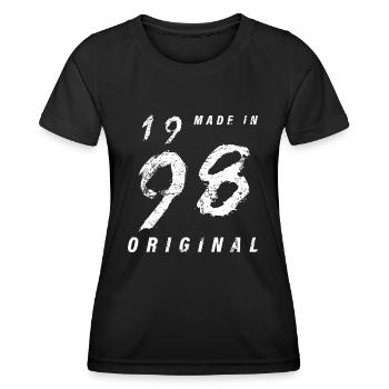 Made In 1998 Original Birthday Grunge Distressed - Women's Functional T-Shirt - black - Front - AI Model Female 172 light (172cm)