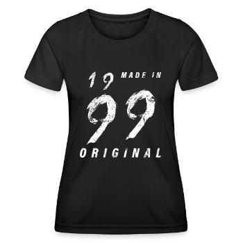 Made In 1999 Original Birthday Grunge Distressed - Women's Functional T-Shirt - black - Front - AI Model Female 172 light (172cm)