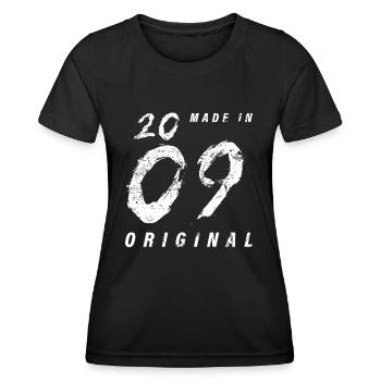 Made In 2009 Original Birthday Grunge Distressed - Women's Functional T-Shirt - black - Front - AI Model Female 172 light (172cm)