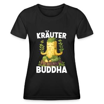 Herbes Beurre HerbesBuddha Yoga Méditation Drôle - T-shirt sport Femme - noir - Devant - AI Model Female 172 light (172cm)