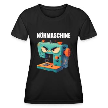 Sewing Machine Sewing Machine Sewing Funny Tailor - Women's Functional T-Shirt - black - Front - AI Model Female 172 light (172cm)