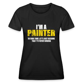 Maler Lustig Spruch Beruf Kollegen Geschenk - Frauen Funktions-T-Shirt - Schwarz - Vorne - AI Model Female 172 light (172cm)