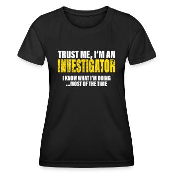 Croyez-moi, je suis un chercheur Fellow Cadeau - T-shirt sport Femme - noir - Devant - AI Model Female 172 light (172cm)
