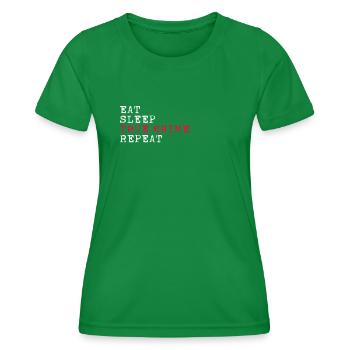 Manger Dormir True Crime Thriller policier répété Cadeau - T-shirt sport Femme - vert - Devant - AI Model Female 172 dark (172cm)