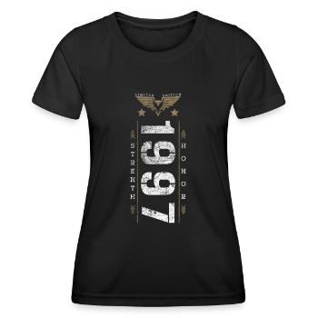 Edition Limitée 1997 Force et Honneur Anniversaire - T-shirt sport Femme - noir - Devant - AI Model Female 172 light (172cm)