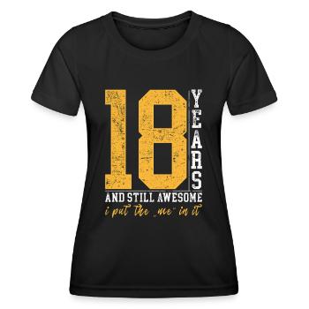 18 Years Birthday Gift Kids Boy Girl - Women's Functional T-Shirt - black - Front - AI Model Female 172 light (172cm)