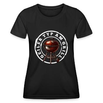 Guy At The Grill Funny Grilling Gift Dad - Women's Functional T-Shirt - black - Front - AI Model Female 172 light (172cm)