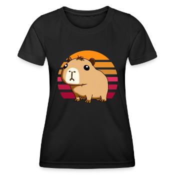 capybara - Frauen Funktions-T-Shirt - Schwarz - Vorne - AI Model Female 172 light (172cm)