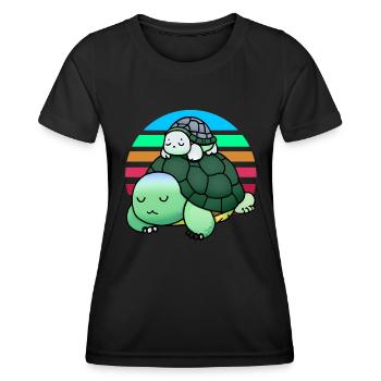 You don't wake sleeping turtles - Women's Functional T-Shirt - black - Front - AI Model Female 172 light (172cm)
