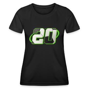 20 Anniversaire Football 20 ans Joueur de football - T-shirt sport Femme - noir - Devant - AI Model Female 172 light (172cm)