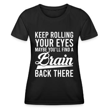 best-sellers graphiques de citation de cerveau - T-shirt sport Femme - noir - Devant - AI Model Female 172 light (172cm)