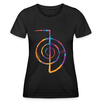 Reiki - Frauen Funktions-T-Shirt - Schwarz - Vorne - AI Model Female 172 light (172cm)