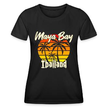 Vintage Maya Bay Thailand - Women's Functional T-Shirt - black - Front - AI Model Female 172 light (172cm)
