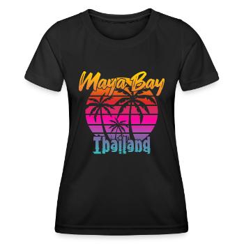 Vintage Maya Bay Thailand - Women's Functional T-Shirt - black - Front - AI Model Female 172 light (172cm)