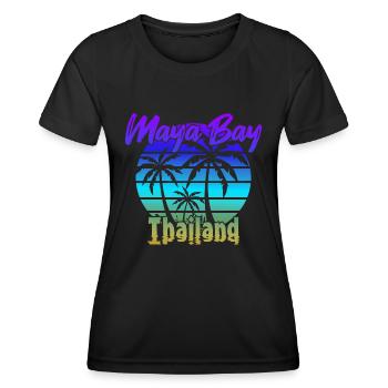 Vintage Maya Bay Thailand - Women's Functional T-Shirt - black - Front - AI Model Female 172 light (172cm)