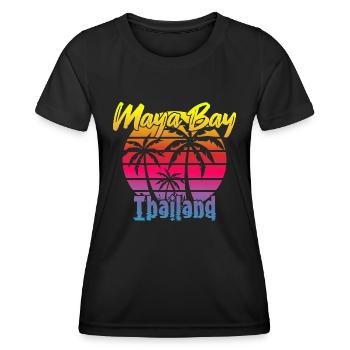 Vintage Maya Bay Thailand - Women's Functional T-Shirt - black - Front - AI Model Female 172 light (172cm)