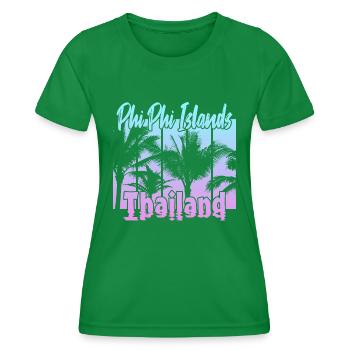 Îles Phi Phi Thaïlande - T-shirt sport Femme - vert - Devant - AI Model Female 172 dark (172cm)