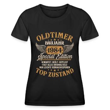 Vintage 1984 Vintage cadeau d’anniversaire - T-shirt sport Femme - noir - Devant - AI Model Female 172 light (172cm)