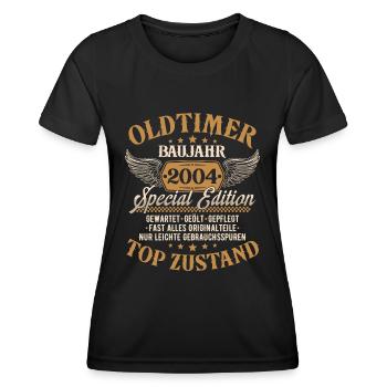 Oldtimer Baujahr 2004 Jahrgang Geburtstag Geschenk - Frauen Funktions-T-Shirt - Schwarz - Vorne - AI Model Female 172 light (172cm)