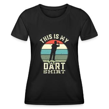 Dart , Dart Tshirt - T-shirt sport Femme - noir - Devant - AI Model Female 172 light (172cm)
