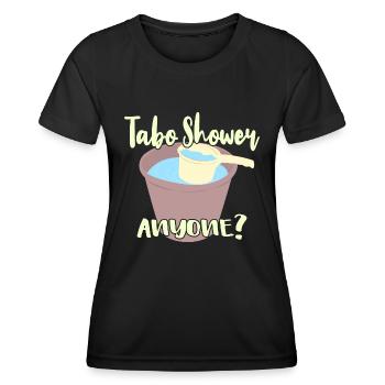 Tabo Shower Anyone? - Frauen Funktions-T-Shirt - Schwarz - Vorne - AI Model Female 172 light (172cm)