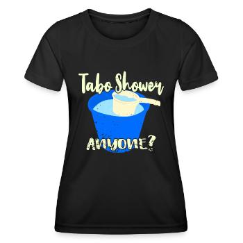 Tabo Shower Anyone? - Frauen Funktions-T-Shirt - Schwarz - Vorne - AI Model Female 172 light (172cm)