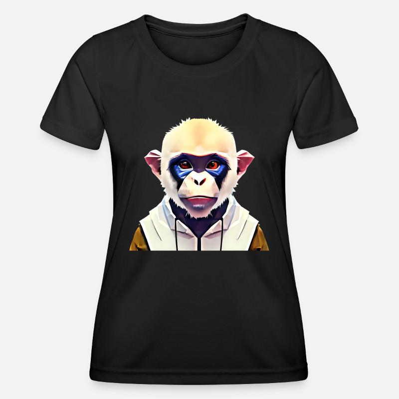 Polygon Monkey - Women's Functional T-Shirt - black