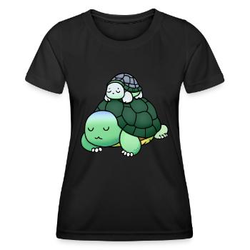 You don't wake sleeping turtles - Women's Functional T-Shirt - black - Front - AI Model Female 172 light (172cm)