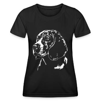 BEAGLE dog portrait hunting dog dog dogs wilsigns - Women's Functional T-Shirt - black - Front - AI Model Female 172 light (172cm)
