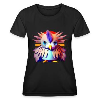 Polygon Vogel - Frauen Funktions-T-Shirt - Schwarz - Vorne - AI Model Female 172 light (172cm)