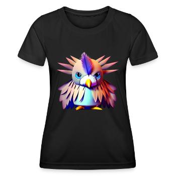 Polygon Vogel - Frauen Funktions-T-Shirt - Schwarz - Vorne - AI Model Female 172 light (172cm)