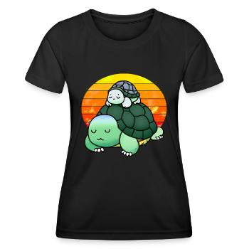 You don't wake sleeping turtles - Women's Functional T-Shirt - black - Front - AI Model Female 172 light (172cm)