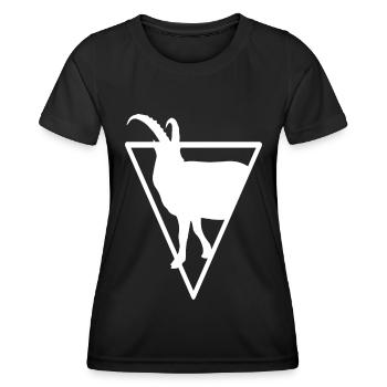 Triagnle - Chèvre - - T-shirt sport Femme - noir - Devant - AI Model Female 172 light (172cm)