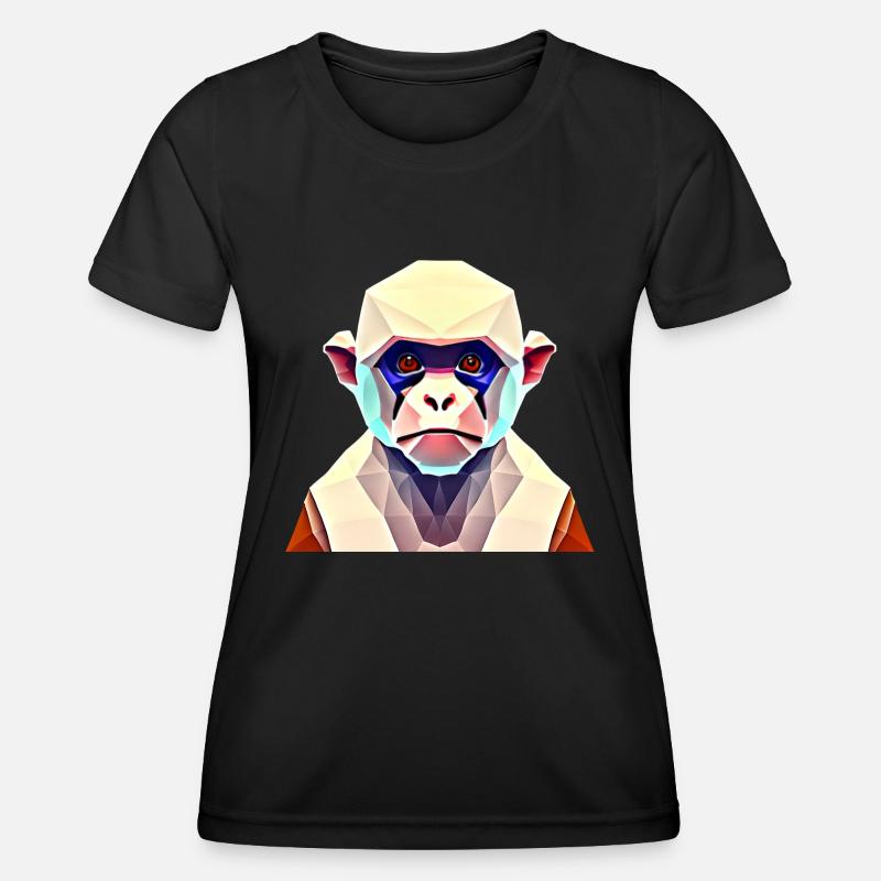 Polygon Monkey - Women's Functional T-Shirt - black