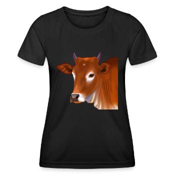 Brune Suisse - T-shirt sport Femme - noir - Devant - AI Model Female 172 light (172cm)