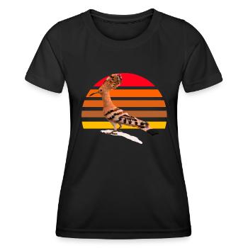 Hoopoe Bird Illustration - Women's Functional T-Shirt - black - Front - AI Model Female 172 light (172cm)