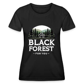La Forêt-Noire pour vous - T-shirt sport Femme - noir - Devant - AI Model Female 172 light (172cm)