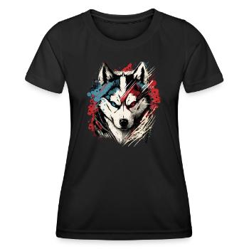 Scary Husky - Women's Functional T-Shirt - black - Front - AI Model Female 172 light (172cm)